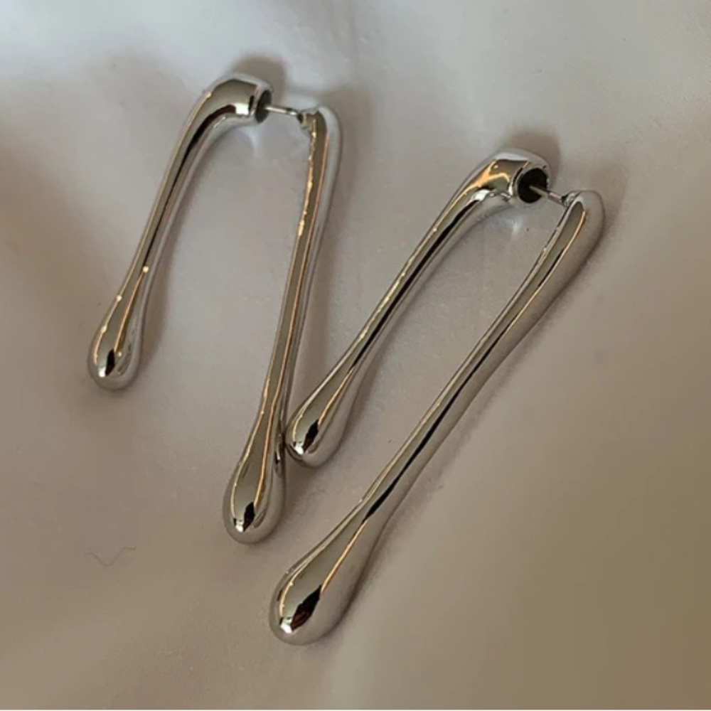 NWT STERLING SILVER UNIQUE EARRINGS - Picture 3 of 4